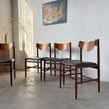 Set of 4 Italian chairs by Gianfranco Frattini.