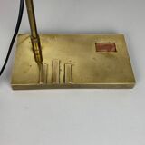 Brass Bauhaus Art Deco architectural Marcel Breuer style desk or table lamp