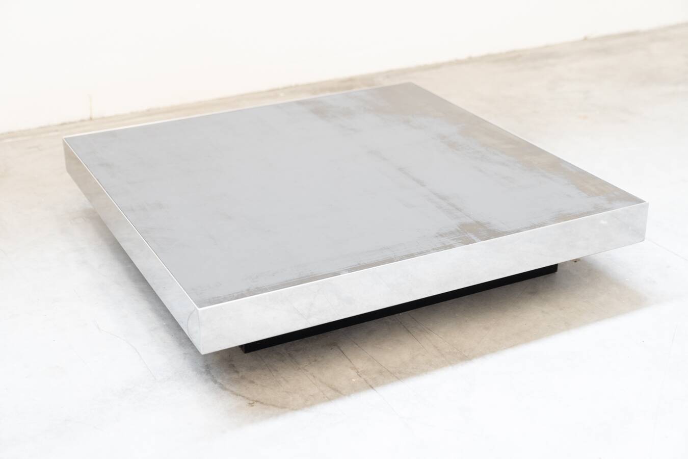 Stainless steel and glass coffee table by Ausenda, 1970Style