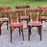 Set of 5 Stella bistro chairs from the 50s