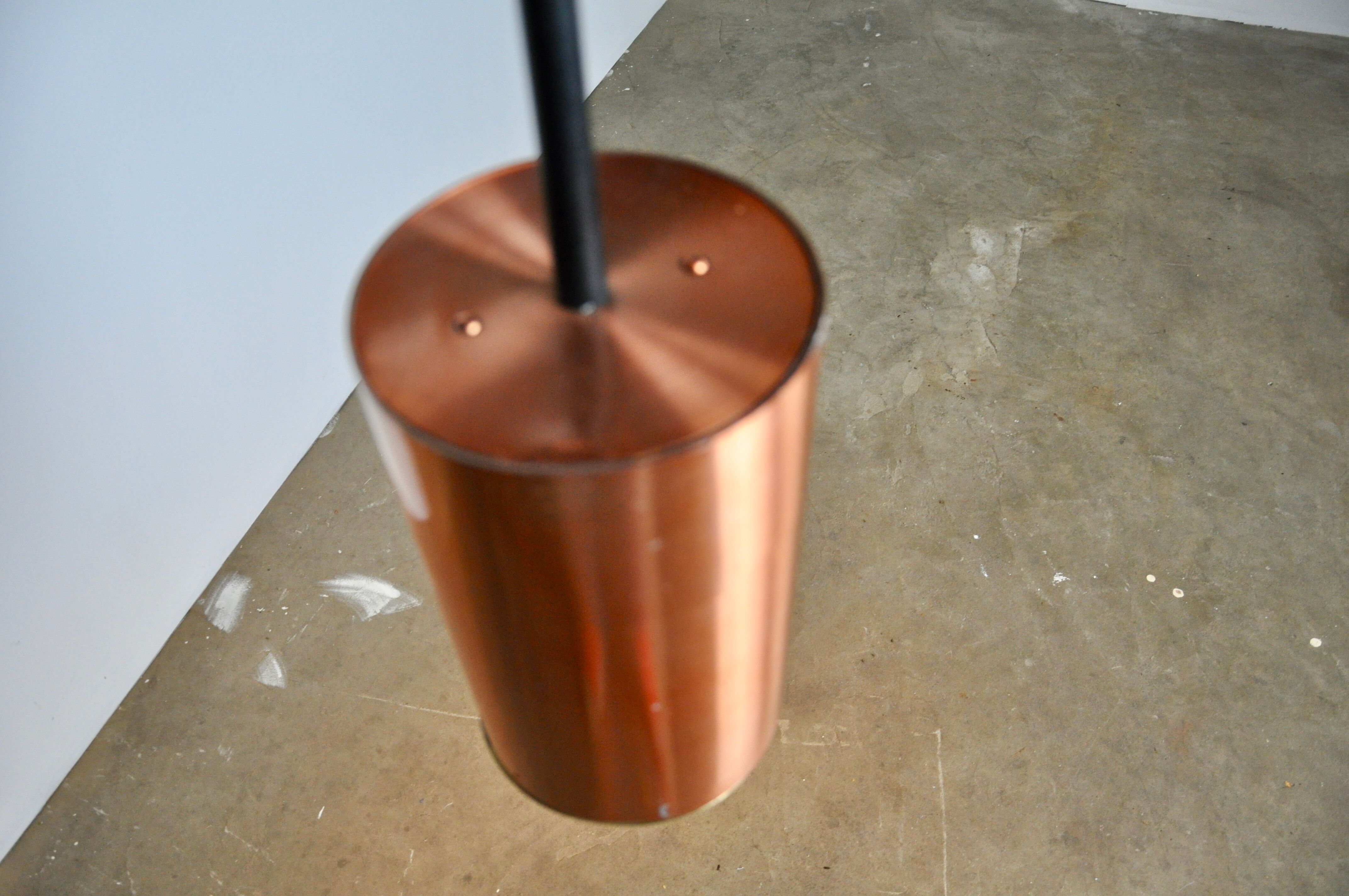 Hanging in copper cylindrical 1960 s set of 10