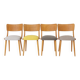 Set of 4 Vintage Bentwood Dining Chairs, 1950s German Mid-Century Beech