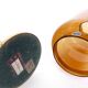 Hans-Agne Jakobsson Markaryd L 10232 Amber Glass Candle Holder 1960