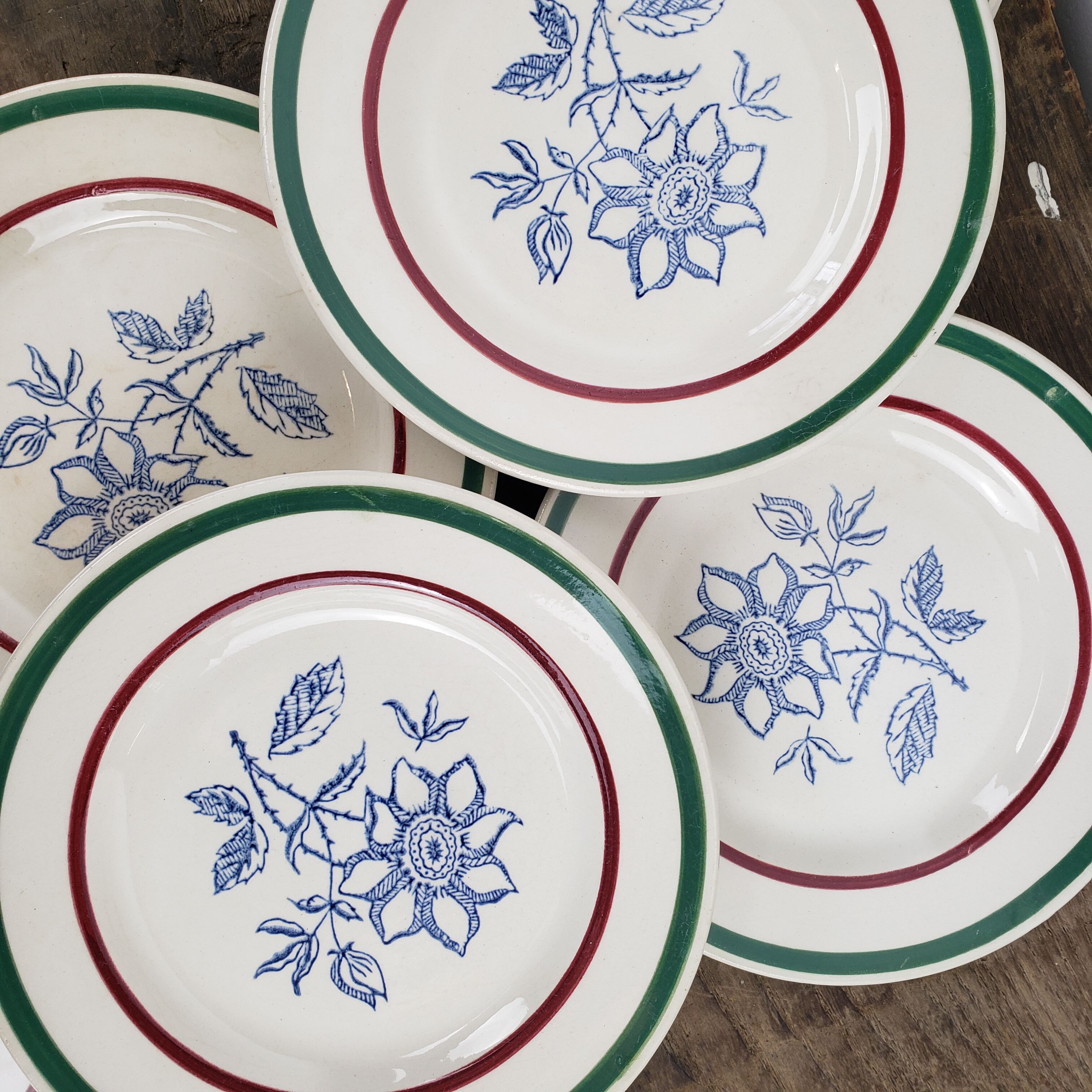 Dessert plates x6 - Gien, Amilly model