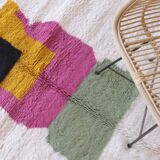 Tapis berbere fait main lain/coton 150cmx250cm