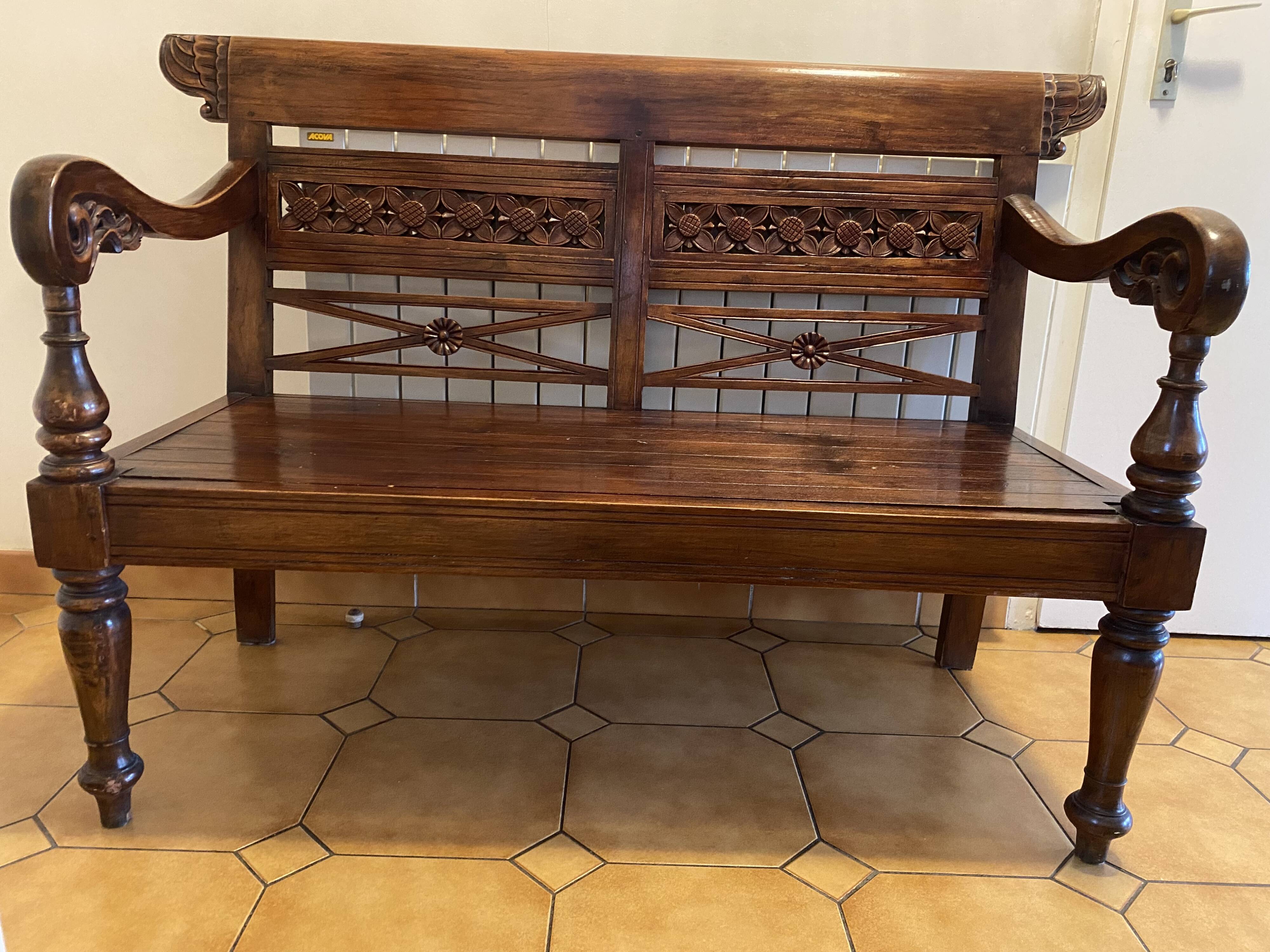 Indonesian wooden bench