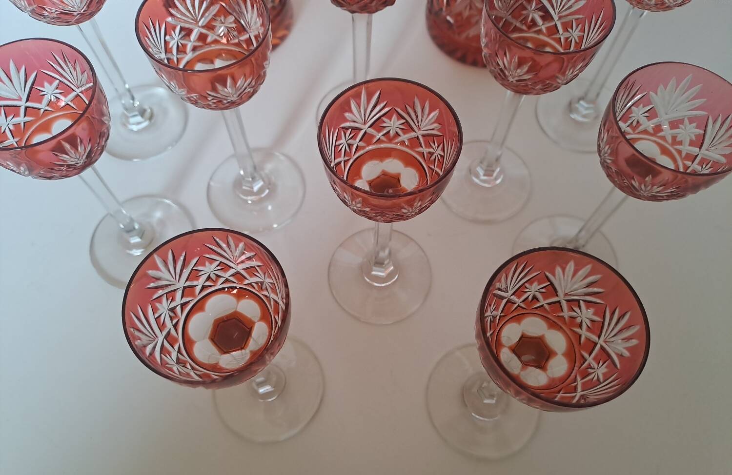 Crystal liqueur service from Saint Louis, Massenet model.