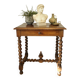 Side table, Louis XIII style console in walnut.