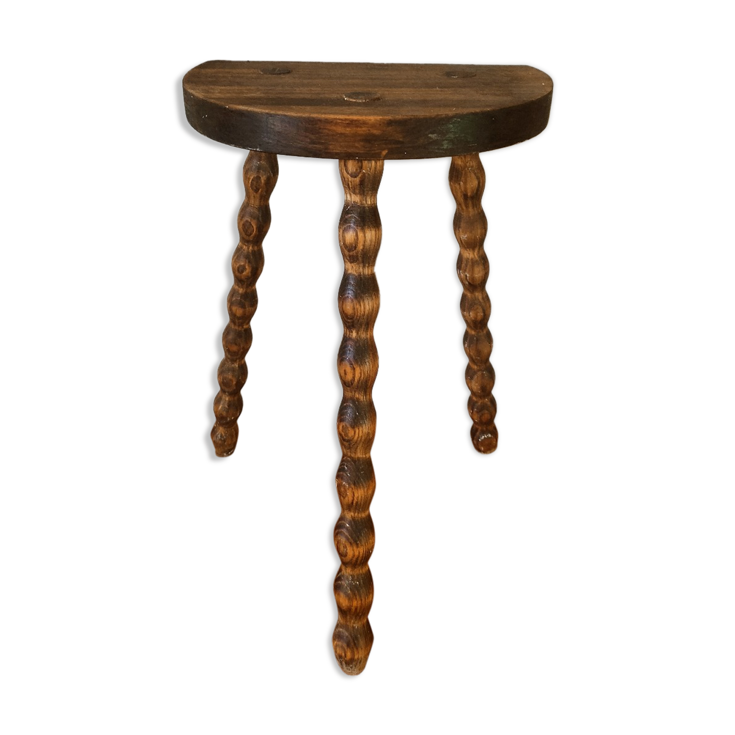 Stool, plant holder with beaded feet