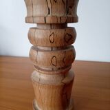 Hand-turned wooden candle holder