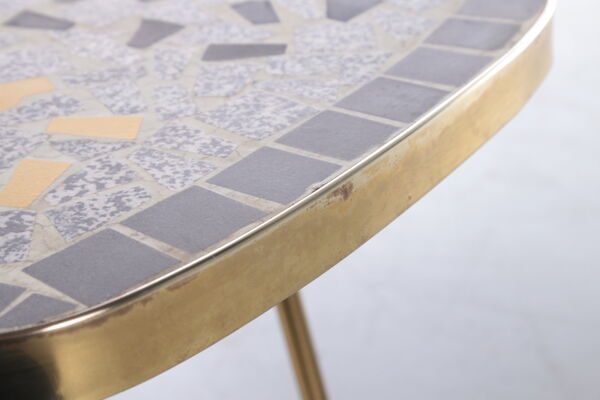 table latérale /végétale en mosaïque allemande vintage, années 1960