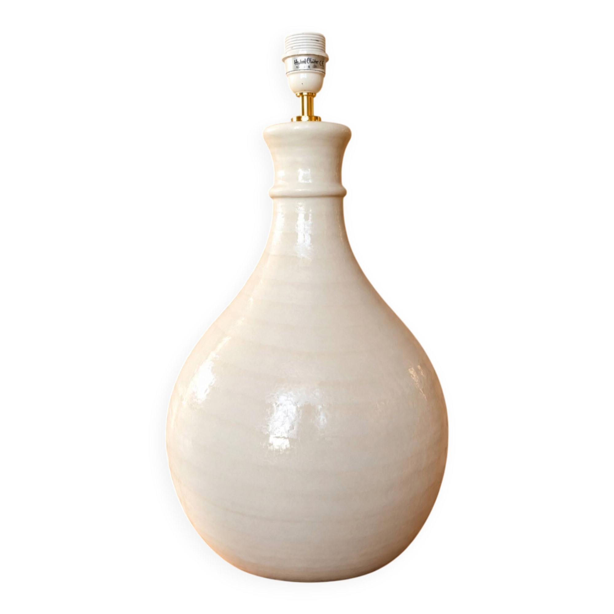 Large Vintage Ceramic Lamp Base Hubert Olivier 60cm - 8kg