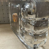 Cendrier à pipe vintage en verre moulé