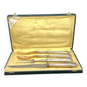 Silver metal serving cutlery in their original box