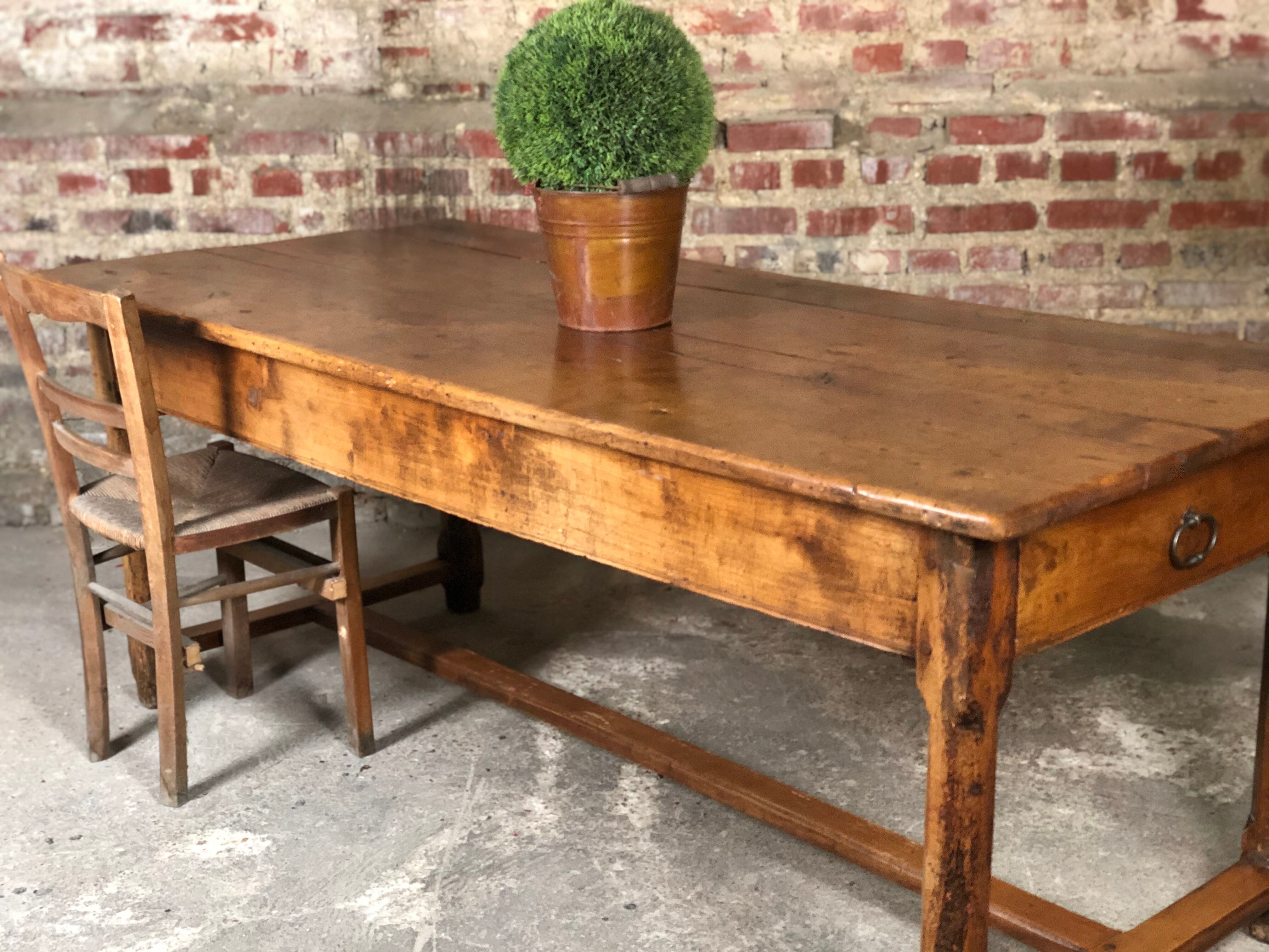 18th century walnut farm table