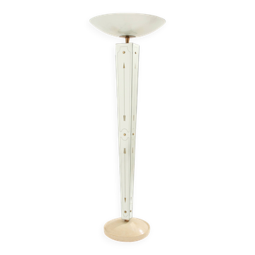 Emilio Lancia floor lamp mirror painted wood brass around 1940