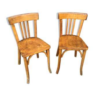 Pair of vintage baumann bistro chairs