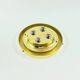 Very Large Space Age Glass & Brass Ceiling Light from Limburg, Germany, 70s