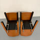 4 camel leather chairs, postmodern design by Paolo Piva for B&B Italia Arcadia.