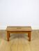 Wooden stool low rectangular seat ash wood