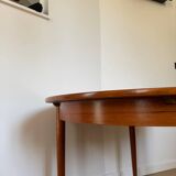 Scandinavian round table with compass legs