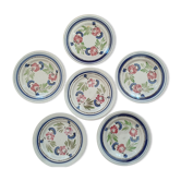 Lot de 6 assiettes anciennes Sarreguemines