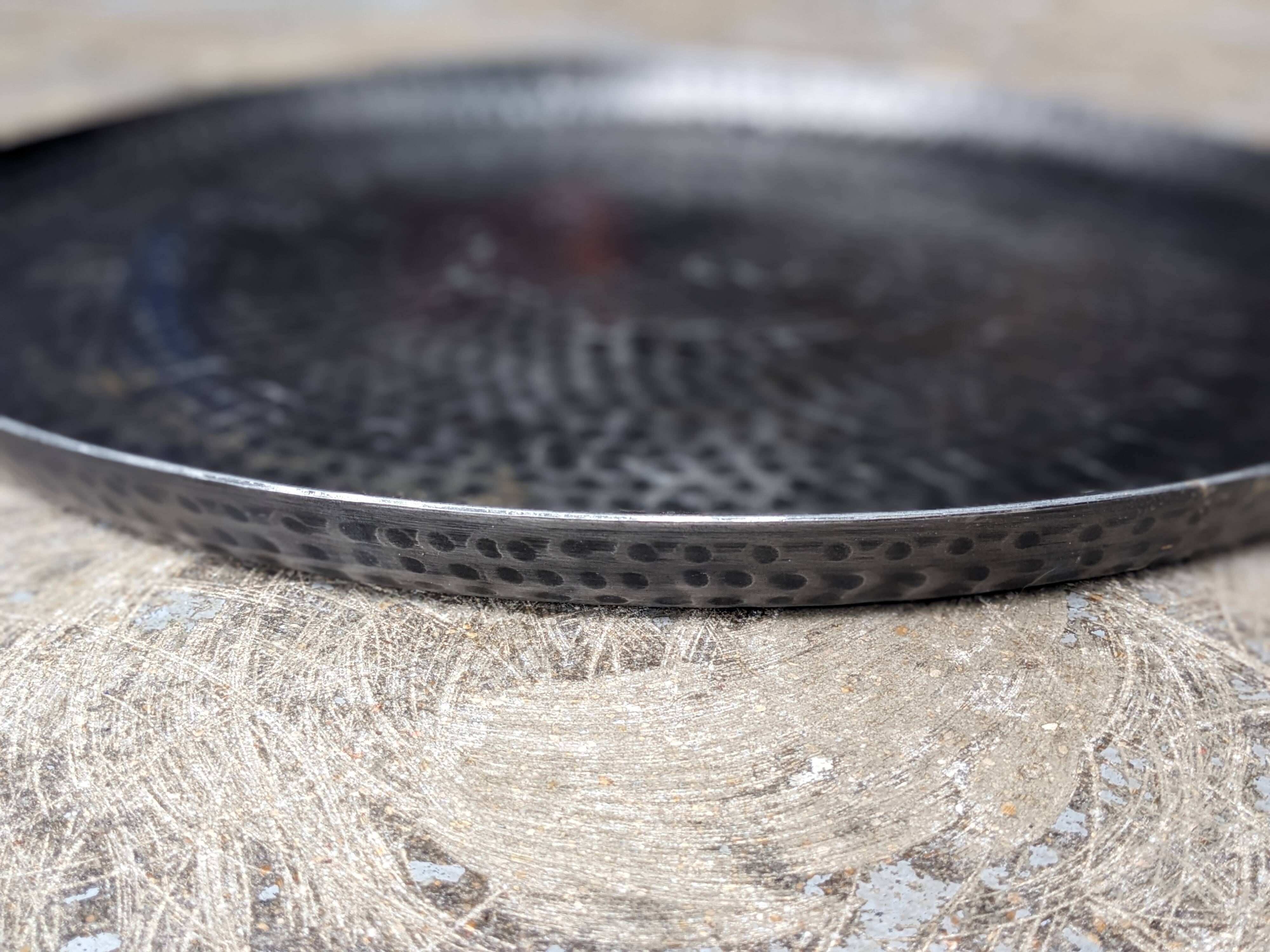 Large struck metal tray