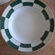 Assiettes Luneville damier ver et blanc 1910-1930