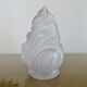 Antique "flame" tulip in frosted glass paste, art deco, 1930s-40s