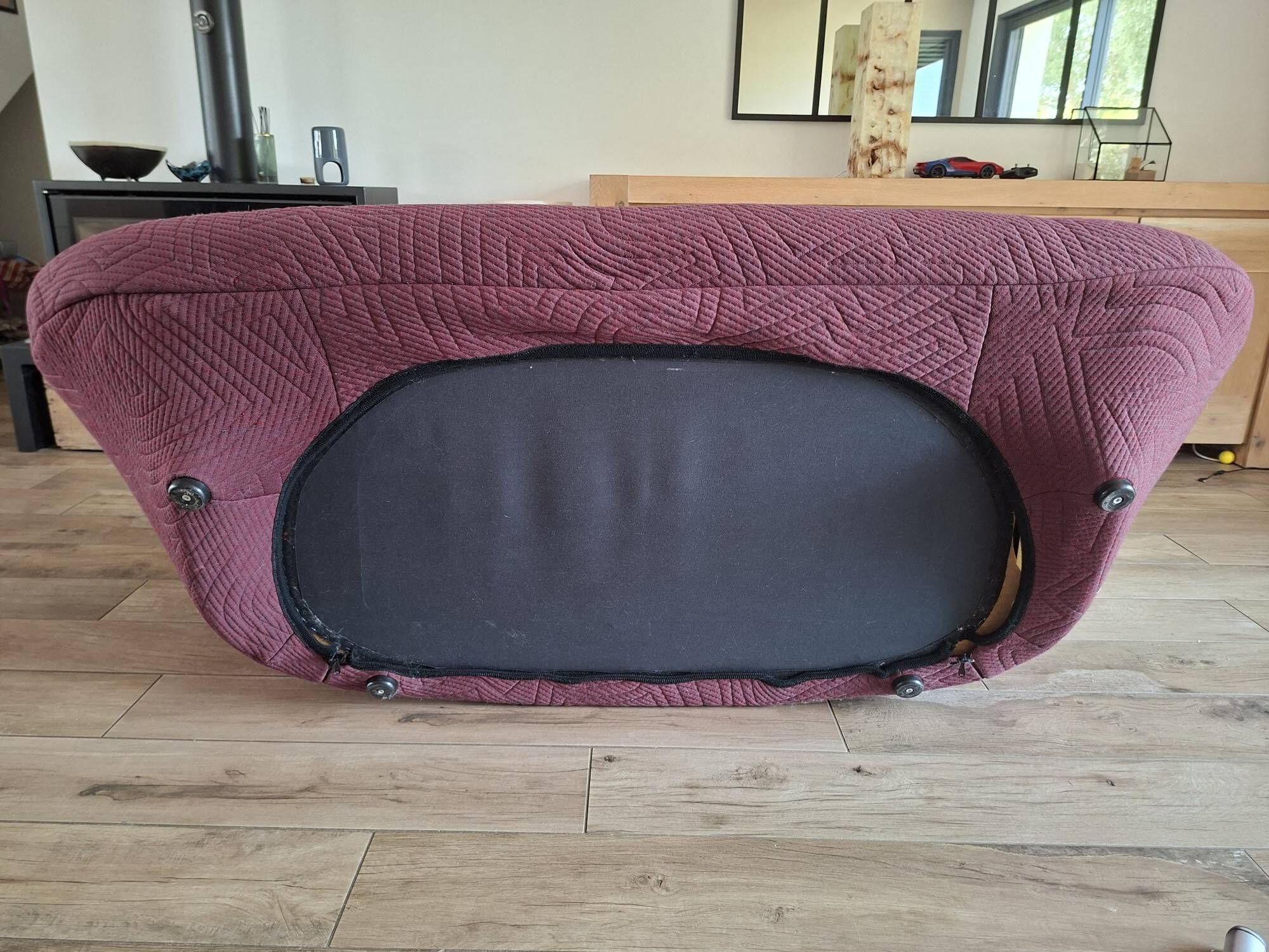 3-seater ploum sofa + pouf