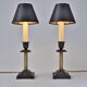 Pair antique candlestick table lamps 1890