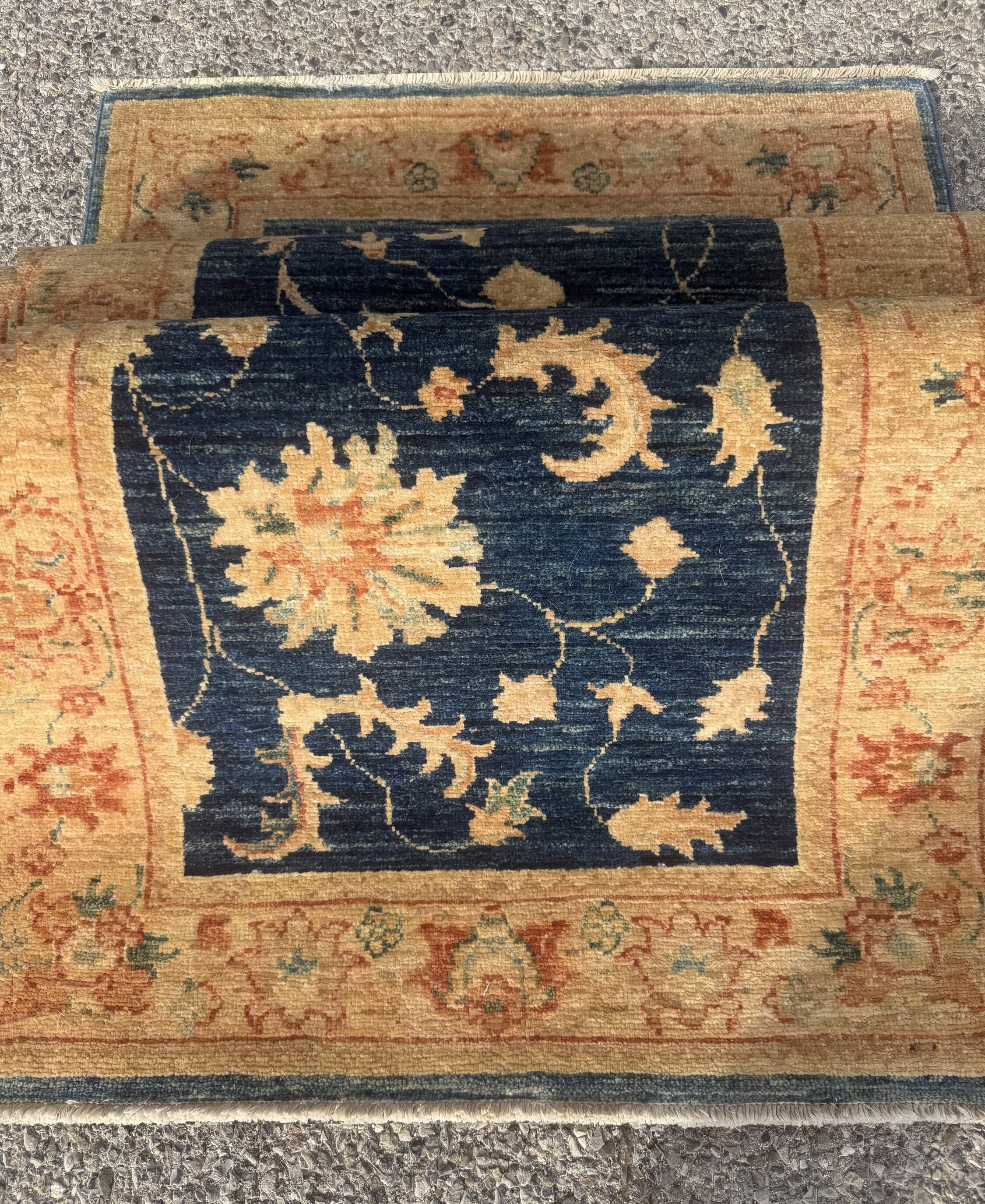 Afghan Chobi Ziegler hand-knotted rug: 200 x 75 cm - Made of wool