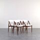 Teak & Boucle Chairs Model 31 by Kai Kristiansen for Schou Andersen, 1960s,