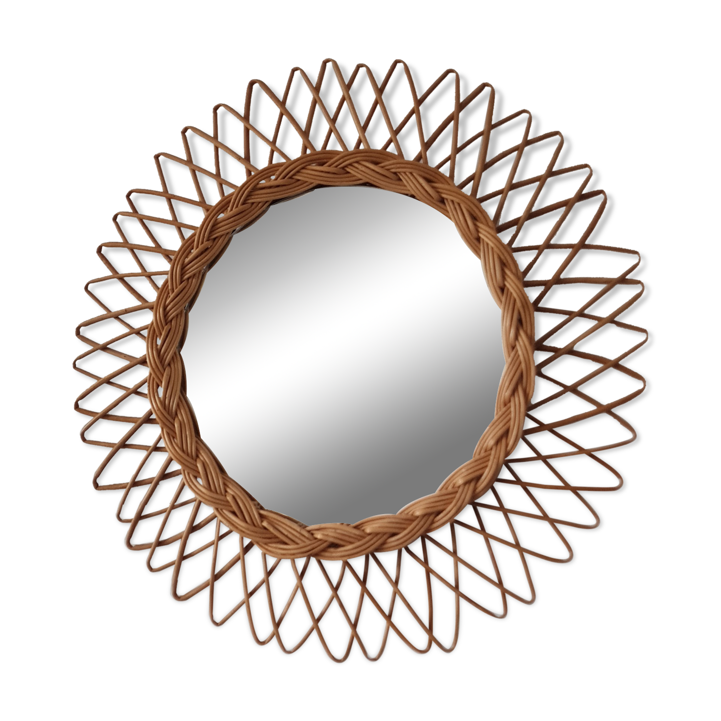 Wicker mirror