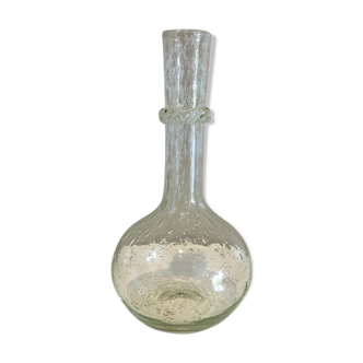 Vase soliflore en verre bullé