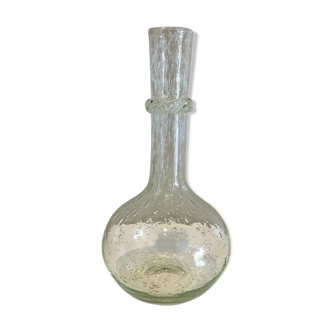 Bubbled glass soliflore vase