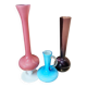 Lot de 3  vases soliflores en verre style mid century modern