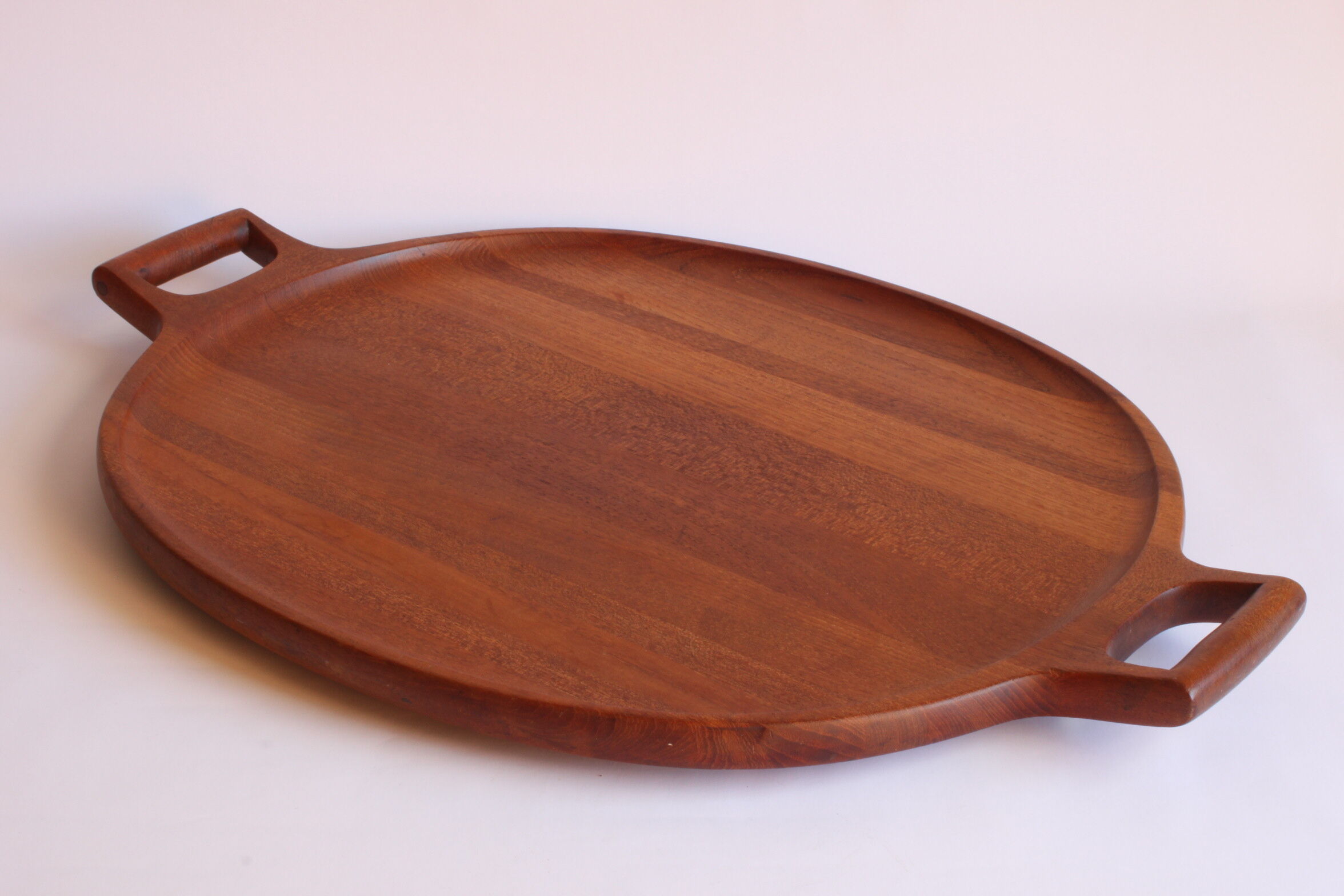 Oval Teak Wooden Serving Tray by Jens Quistgaard for Dansk Designs, Denmark 1960s.