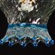 Set of 3 Murano blue glass pendant lights