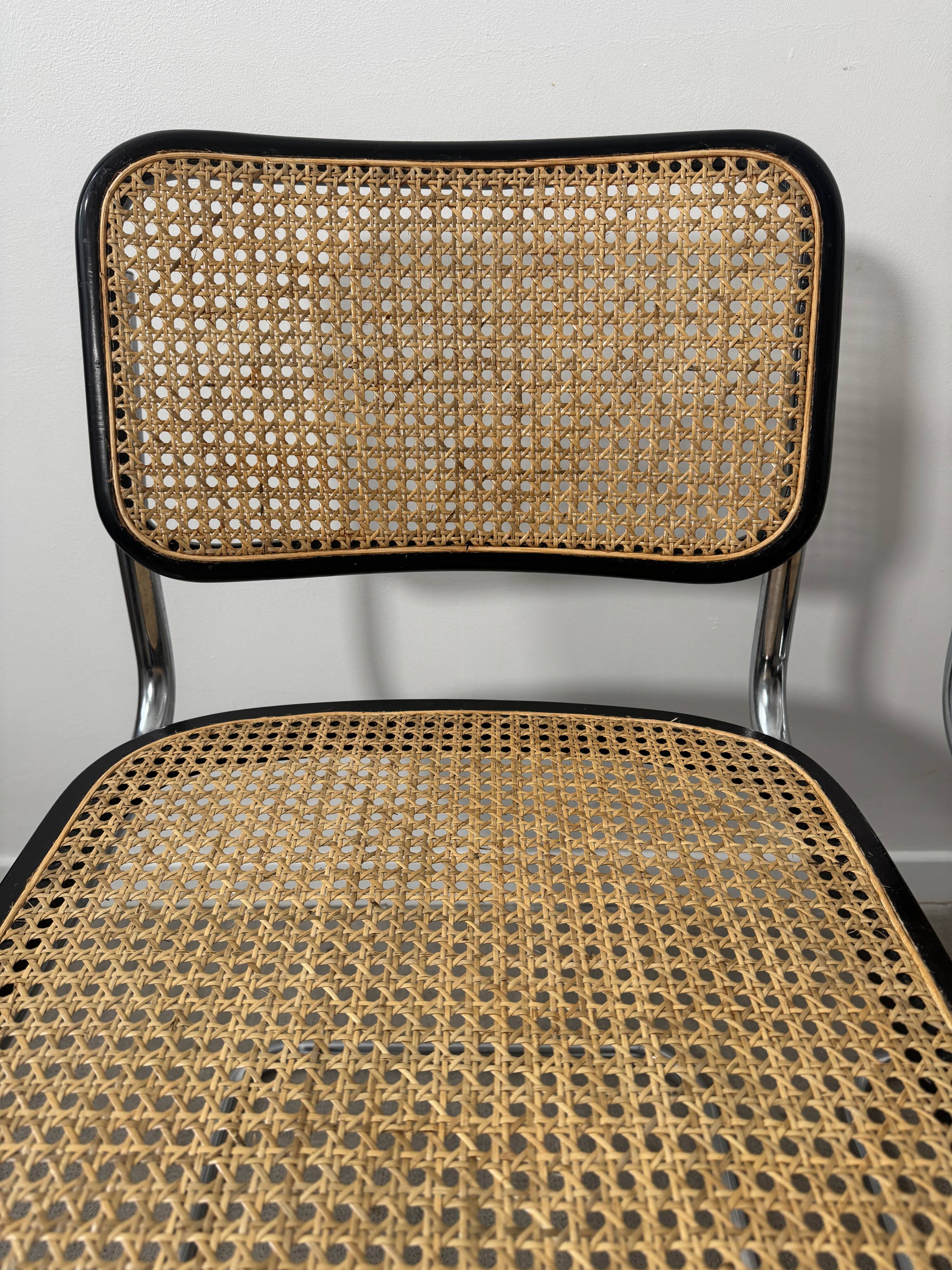 Pair of Marcel Breuer Cesca B32 chairs