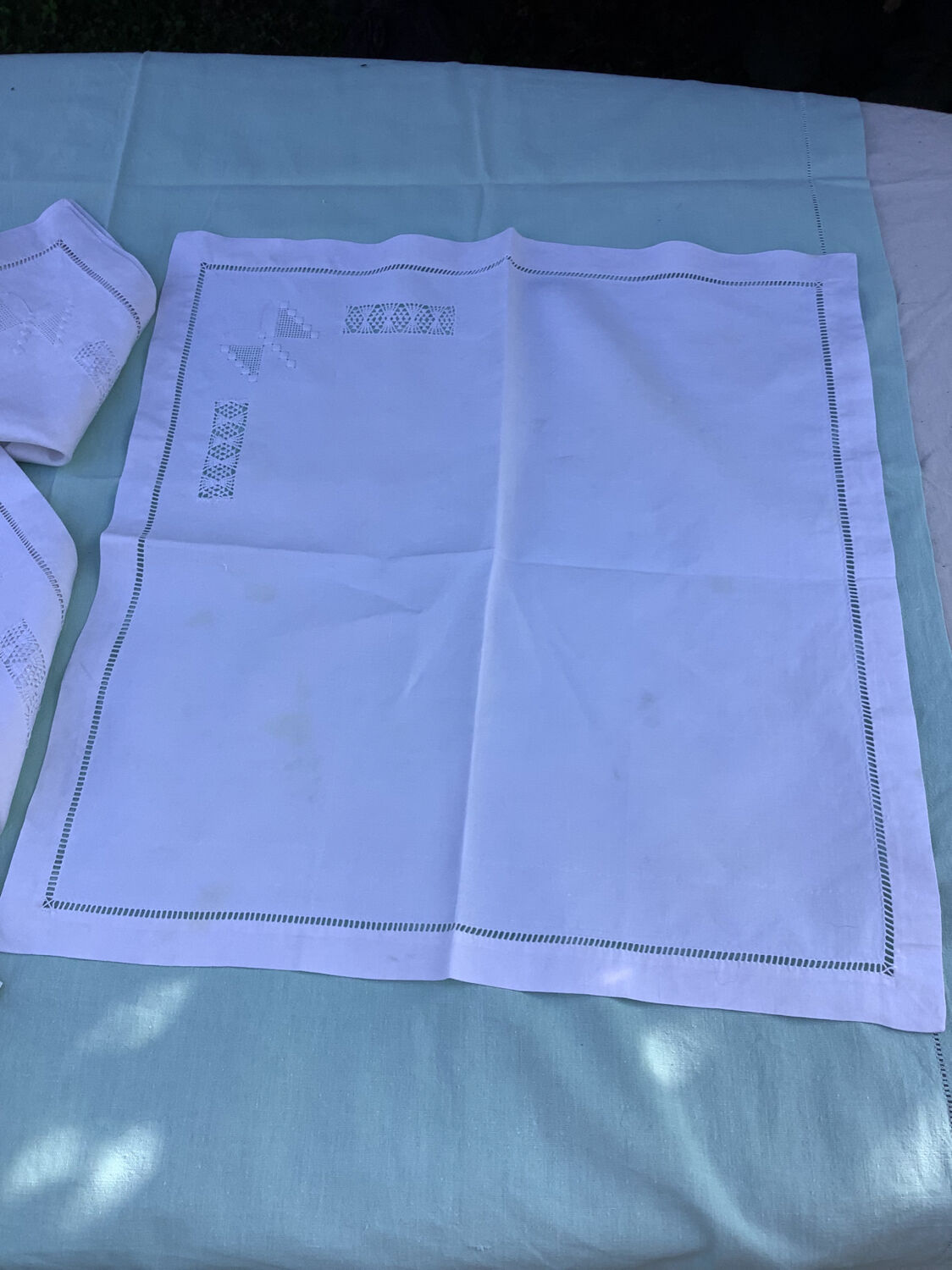 6 Antique embroidered napkins