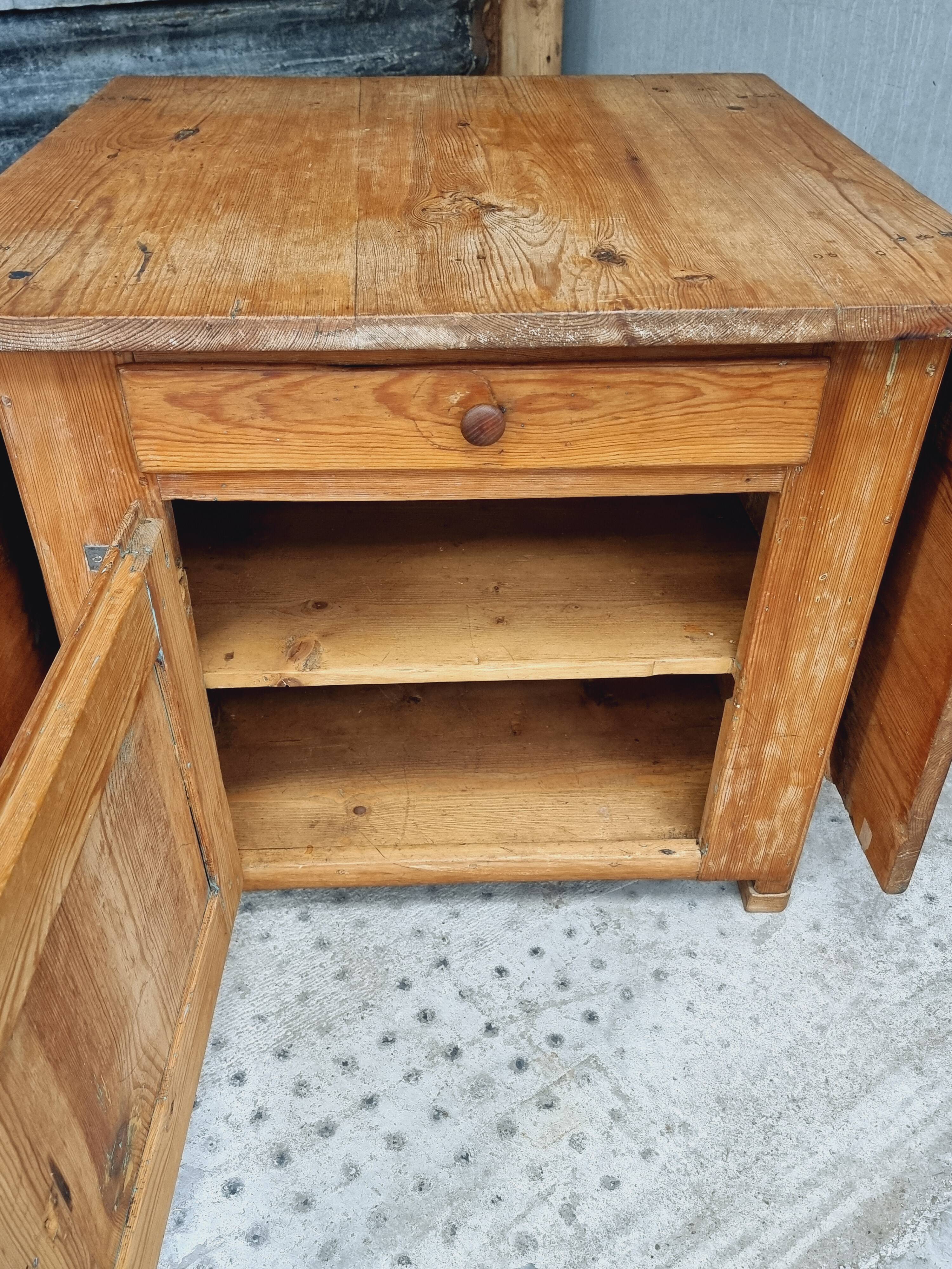 Antique Swedish table folding table with plenty of storage space