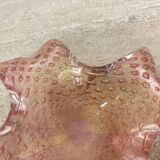 Mid century Murano glass pink bowl , 1970s