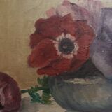 Petit tableau nature morte fleurs