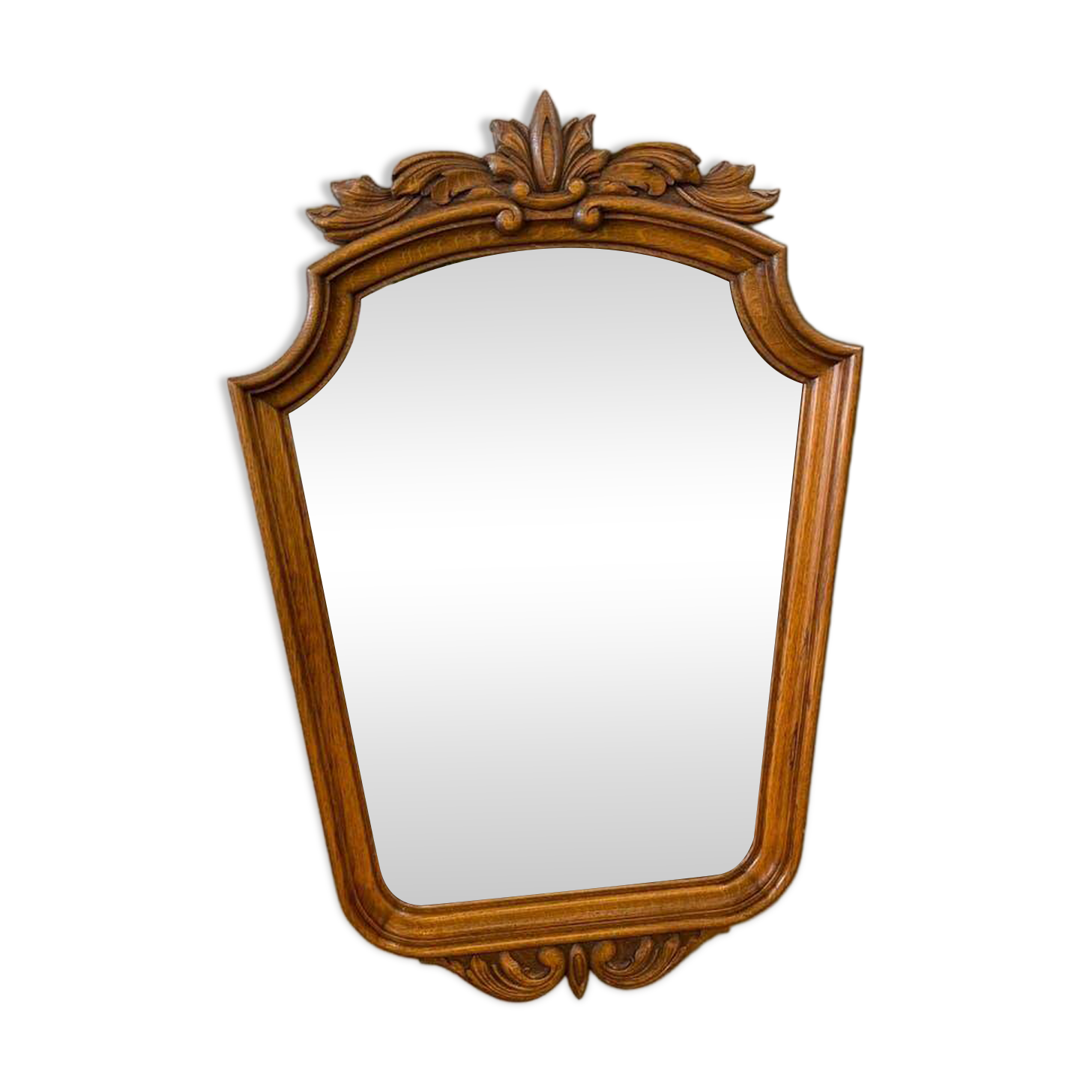 Vintage baroque wooden mirror / Retro wooden wall mirror