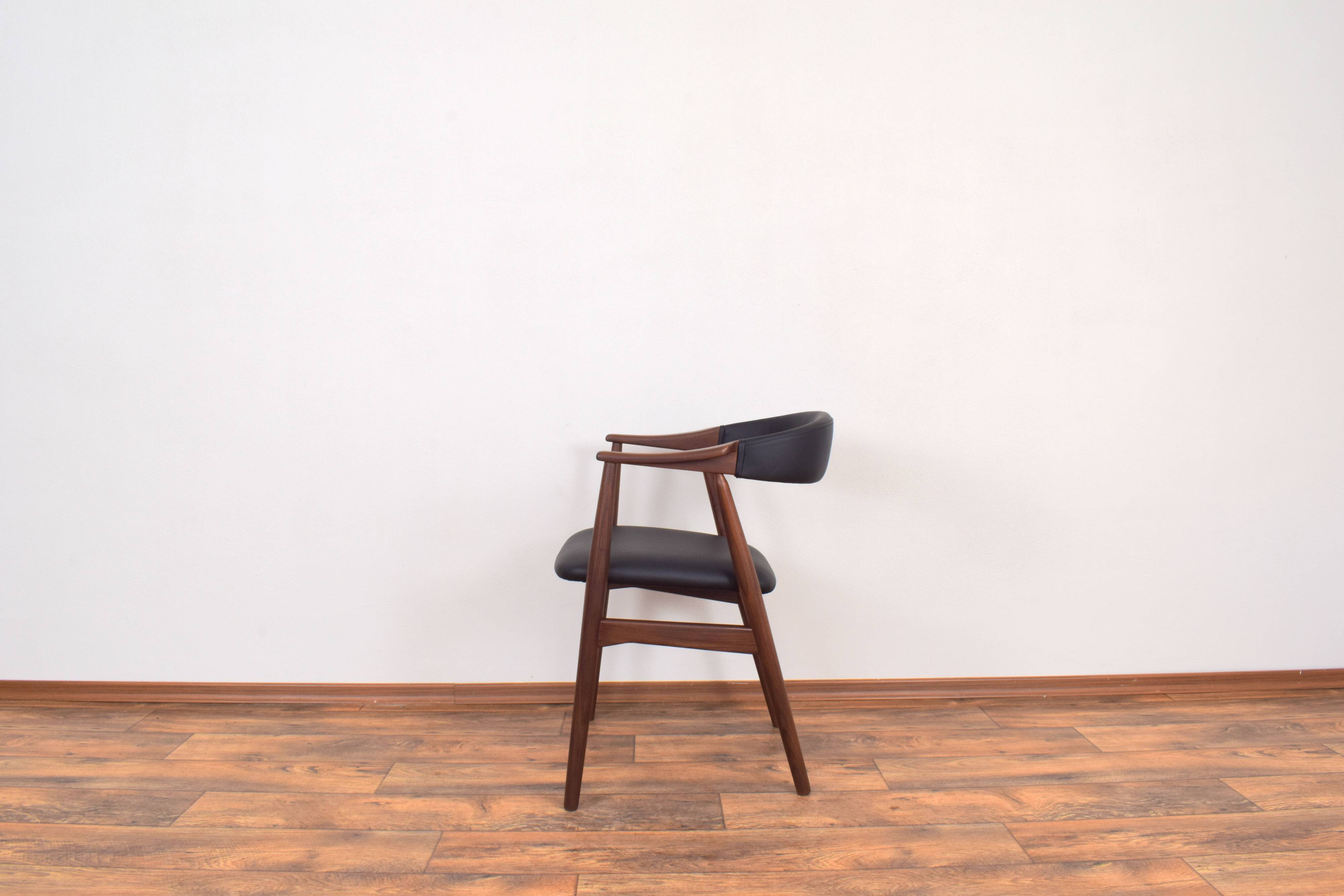 Danish Teak & Leather Armchair by Th. Harlev for Farstrup Møbler