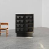 Mid-Century Brutalist Cabinet or Highboard, Belgium ca. 1970