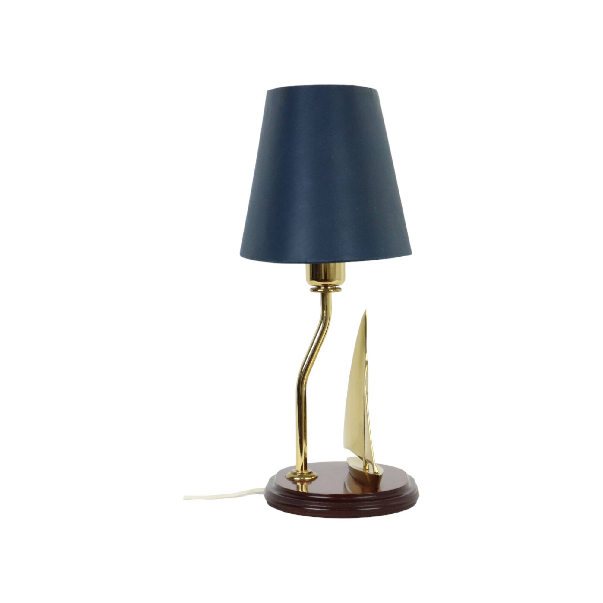 Brass Sailboat Table Lamp Maritime Lamp Hollywood Regency