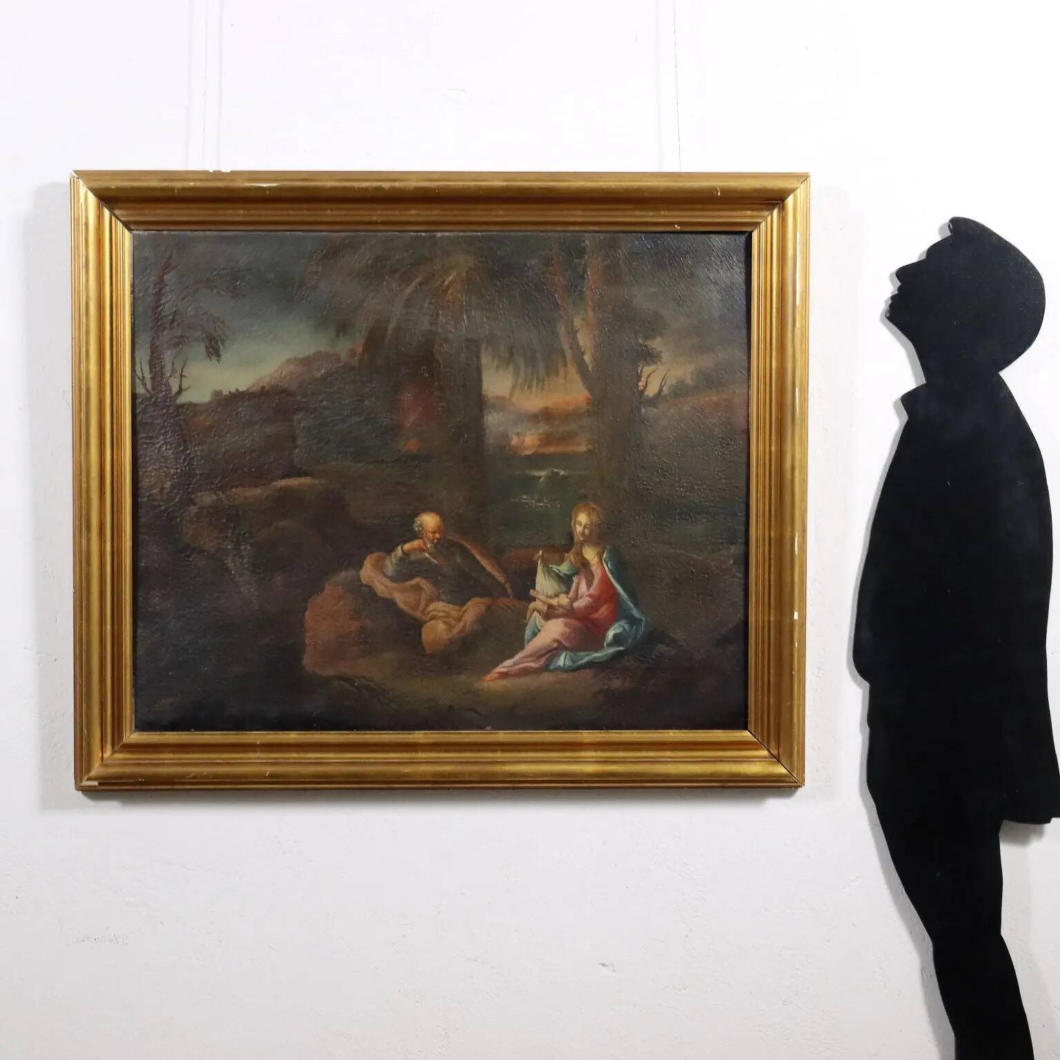 Rest during the Flight into Egypt, oil on canvas, 18th-19th century