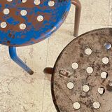 Industrial stool steel patina rusty steel vintage
